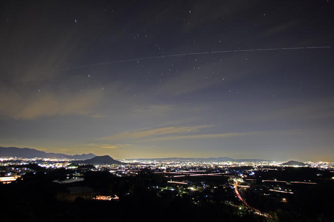 従三位岩本政都様「大和の夜空にISS」の写真