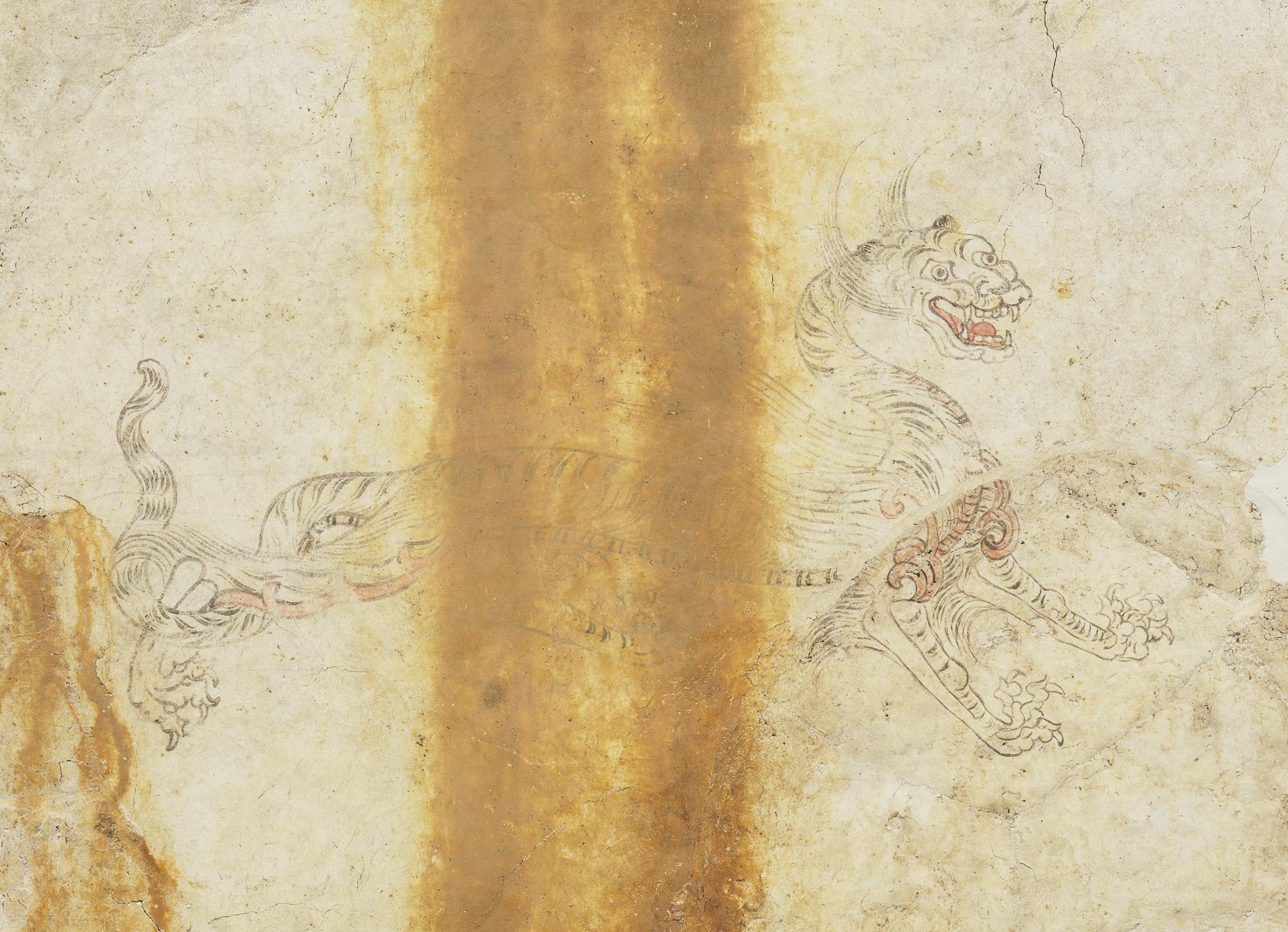 キトラ古墳壁画白虎の画像