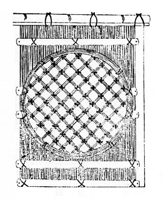 round window lattice fence